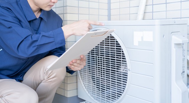 室外機交換の様子